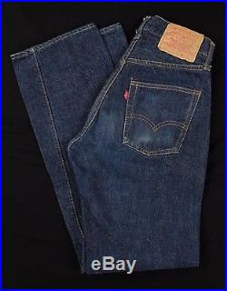 Vtg 1960s Levi’s 501 Jeans 28×33 Big E single stitch redline selvedge levis