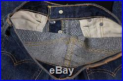 Vtg 1960s Levi's 501 Jeans 28x33 Big E single stitch redline selvedge levis