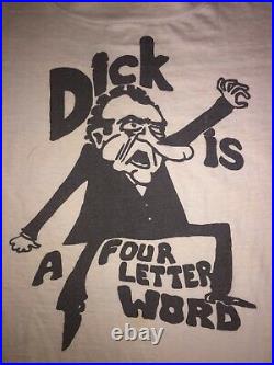 Vtg 1960s POLITIC PROTEST Shirt 60s 70s Legalize Marijuana Dick Nixon Weed Drug