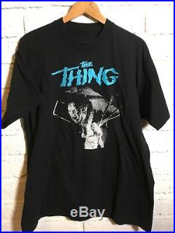 Vtg 1982 JOHN CARPENTERS THE THING SCI FI HORROR FILM 80s T-Shirt USA XL