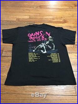Vtg 1987 Guns N Roses Was Here Tour T Shirt Springford Tag L 42-44