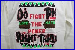 Vtg 1990s DO THE RIGHT THING Sweatshirt Fight The Power Large Spike Lee