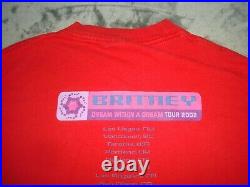 Vtg 2002 Britney Spears Dream Within A Dream T Shirt Small Red Concert Tour Y2k