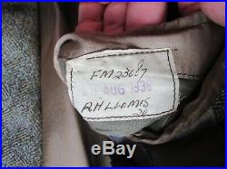 Vtg 30s 1936 Date Burberry's 2 Pc Button Fly Wool Suit Jacket & Pants 1930s RARE