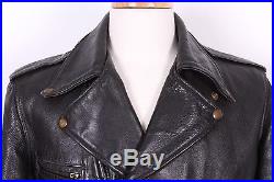 Vtg 40s Horsehide Leather Motorcycle Coat Jacket USA Mens Size 42