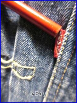 Vtg 40s. Mens Levis 506XX First Edition Denim Jacket Red One Side Big E Tab. 42. OG