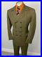 Vtg 50s 60s Two Piece Suit Mens 44 Jacket 37 29 Pants Mid Century Olive Plaid