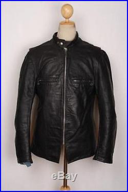 Vtg 50s BECK Horsehide Leather Cafe Racer Motorcycle Jacket Medium