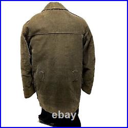 Vtg 60's Shanhouse Men Army Green Lined CORDUROY Work Coat MoD Chore Jacket 40