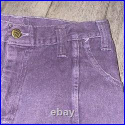 Vtg 60s 70s Bell Bottom Pants Mens 30 28 Lee M. R. Flare Leg Disco Hippie Purple
