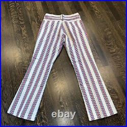 Vtg 60s 70s FARAH Pants Flare Leg Disco Cotton Bell Bottom Striped Mens 30 30