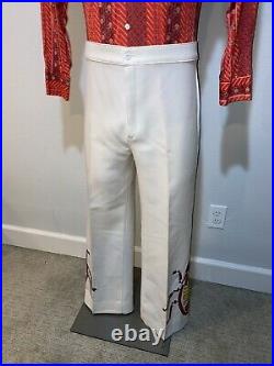 Vtg 60s 70s Levi's TUXEDO Suit Pants POLYESTER Prom Disco Bell Bottom Mens 31 29