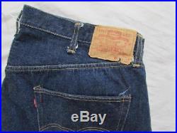 Vtg 60s Levi S Type Big E 501 Denim Jeans 1 Wash V Stitch 40x30.5 SS Redline