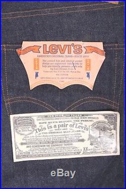 Vtg 60s Levis 501 Big E Buttonfly Denim Jeans Nwts Ds Made In USA Mens 42×34