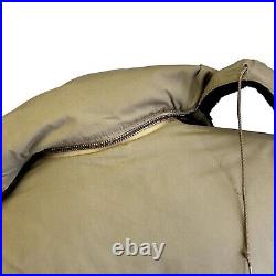 Vtg 70's Gleneagles Khaki GREAT WESTERN Jacket SHERPA Lined HOODED Long Jacket