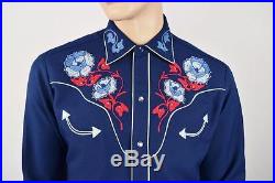 Vtg 70’s H BAR C ELDORADO COLLECTION Embroidered Rhinestone RaRe Western Shirt L