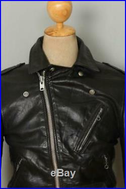 Vtg 70s SCHOTT PERFECTO 618/118 Leather Motorcycle Biker Jacket Size 34/36
