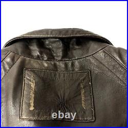 Vtg 80 90's Men Brown LAMBSKIN Bomber BUTTERY Soft Leather Motorcycle Jacket XL