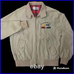 Vtg 80's King Louie Pro Fit Gray HARRINGTON Bomber UAW Windbreaker FORD Jacket M