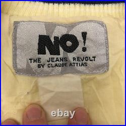 Vtg 80's NO! Jeans Revolt Oversize YELLOW Fleece Coat Apache RAIN DANCE Jacket