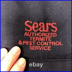 Vtg 80's Red Kap Sears TERMITE & PEST CONTROL Delivery Mechanic Workshop Jacket