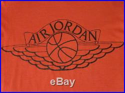 Vtg 80s 1985 NIKE Swoosh Blue Tag AIR JORDAN 1 NBA Michael Jordan T-Shirt Mens M
