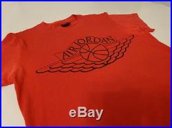 Vtg 80s 1985 NIKE Swoosh Blue Tag AIR JORDAN 1 NBA Michael Jordan T-Shirt Mens M