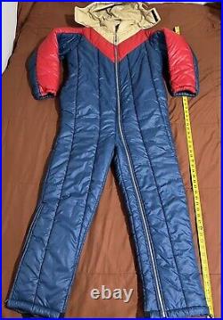 Vtg 80s Full Body Puffer Ski Suit Sears The Put On Shop For Teen Male Mens