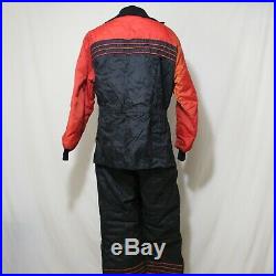 Vtg 80s Yamaha Snowmobile Ski Suit One Piece Made In USA Mens Large Black Snow