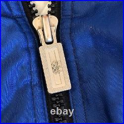 Vtg 90's JcPenney Blue Nylon COLORBLOCK Coat USA OLYMPIC Puffer Winter Jacket L