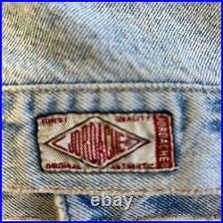 Vtg 90's Jordache Men DISTRESSED Blue Jean TRUCKER Coat Denim STREETWEAR Jacket