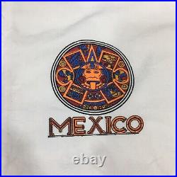 Vtg 90's Mazatlan MEXICO Men's SPELL OUT Windbreaker Hoodie MYAN CALENDAR Jacket