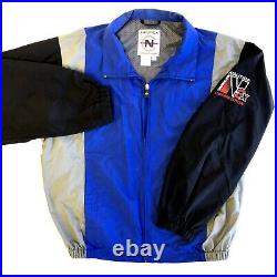 Vtg 90's Nautica Competition N3X Triathlon Blue Sports Windbreaker Jacket RETRO