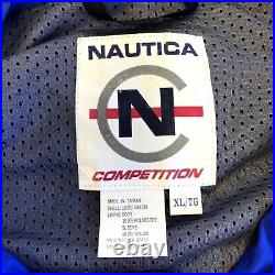 Vtg 90's Nautica Competition N3X Triathlon Blue Sports Windbreaker Jacket RETRO