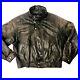 Vtg 90’s Traditional Trends DISTRESSED Black Leather BOMBER Motorcycle Jacket L