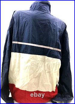 Vtg 90s Nautica Competition Mens Jacket Windbreaker Color Block Flag Spellout XL