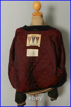 Vtg AVIREX Tomahawks Varsity Baseball Leather Sports Jacket Large