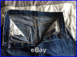 Vtg Big E Tab Levi 501 Button Fly Jeans 32x 32 Selvedge Seams USA Made 1960s