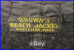 Vtg. Brown's Beach Vest-1930's-Salt & Pepper-Buckle Back
