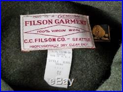 Vtg C. C. FILSON Garment Men Jacket Sz 48 Long Wool 83XL Double Mackinaw Cruiser