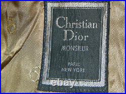Vtg Christian Dior Monsieur Double Breasted Trench Coat! Zip-out Liner! Belt 40