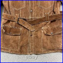 Vtg El Toro Bravo Jacket Mens 44 Brown Suede Split Cowhide Western Rodeo