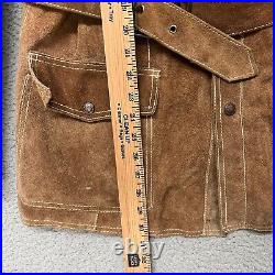 Vtg El Toro Bravo Jacket Mens 44 Brown Suede Split Cowhide Western Rodeo