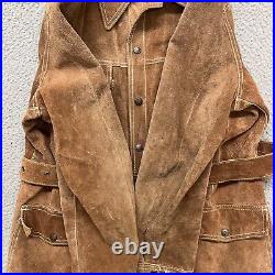 Vtg El Toro Bravo Jacket Mens 44 Brown Suede Split Cowhide Western Rodeo