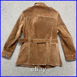 Vtg El Toro Bravo Jacket Mens 44 Brown Suede Split Cowhide Western Rodeo