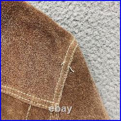 Vtg El Toro Bravo Jacket Mens 44 Brown Suede Split Cowhide Western Rodeo