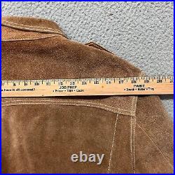 Vtg El Toro Bravo Jacket Mens 44 Brown Suede Split Cowhide Western Rodeo