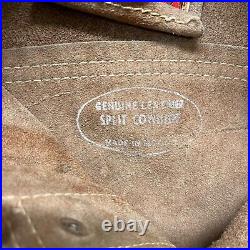 Vtg El Toro Bravo Jacket Mens 44 Brown Suede Split Cowhide Western Rodeo