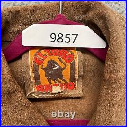 Vtg El Toro Bravo Jacket Mens 44 Brown Suede Split Cowhide Western Rodeo