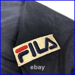 Vtg Fila Logo SHINY Gore-Tex Track Suit Jacket Colorblock Streetwear Pullover 40